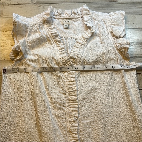 J. Crew Factory Flutter Sleeve Ruffle Top XS - Picture 3 of 4